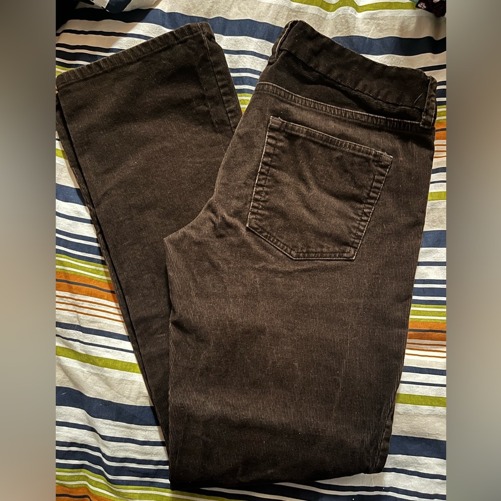 J. Crew dark brown corduroys, size 29